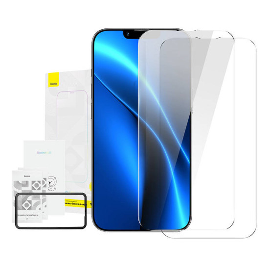 Baseus Προστατευτικό Οθόνης Crystal Tempered Glass 0.3mm για iPhone 14 Plus/13 Pro Max (2τμχ) (Διαφανές) Baseus Προστατευτικό Οθόνης Crystal Tempered Glass 0.3mm για iPhone 14 Plus/13 Pro Max (2τμχ) (Διαφανές)