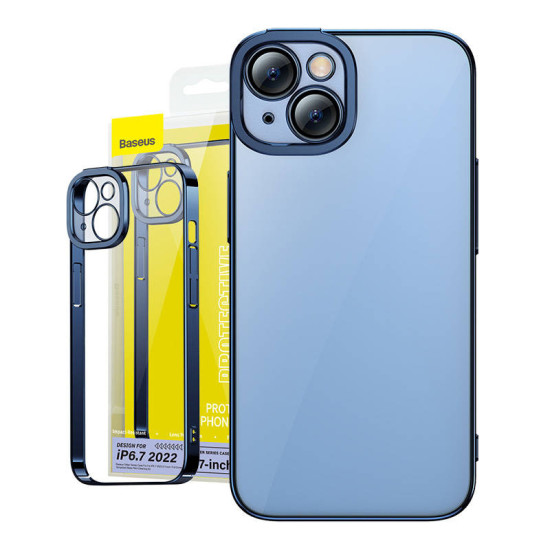 Baseus Θήκη Glitter και Προστατευτικό Οθόνης Tempered Glass για iPhone 14 Plus (Μπλε-Διαφανές) Baseus Θήκη Glitter και Προστατευτικό Οθόνης Tempered Glass για iPhone 14 Plus (Μπλε-Διαφανές)