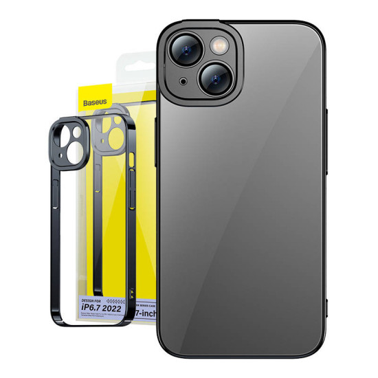 Baseus Θήκη Glitter και Προστατευτικό Οθόνης Tempered Glass για iPhone 14 Plus (Μαύρο/Διαφανές) Baseus Θήκη Glitter και Προστατευτικό Οθόνης Tempered Glass για iPhone 14 Plus (Μαύρο/Διαφανές)