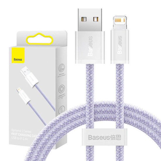 Baseus Καλώδιο USB σε Lightning Dynamic 2 Series, 2.4A, 1m (Λιλά) Baseus Καλώδιο USB σε Lightning Dynamic 2 Series, 2.4A, 1m (Λιλά)