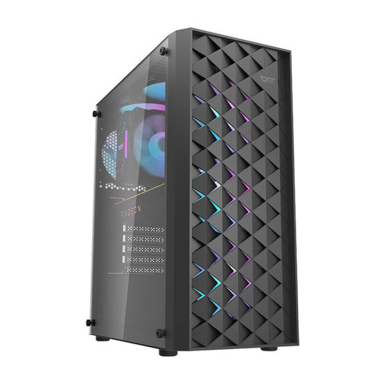 Darkflash DK351 θήκη υπολογιστή (μαύρη) + 4 ανεμιστήρες RGB Darkflash DK351 θήκη υπολογιστή (μαύρη) + 4 ανεμιστήρες RGB