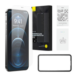 Baseus Προστατευτικό Οθόνης Schott HD Tempered Glass με Φίλτρο Σκόνης 0.3mm για iPhone 12 Pro Max (Διαφανές)