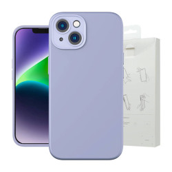 Baseus Θήκη Liquid Silica Gel και Προστατευτικό Οθόνης Tempered Glass για iPhone 14 Plus (Μοβ)
