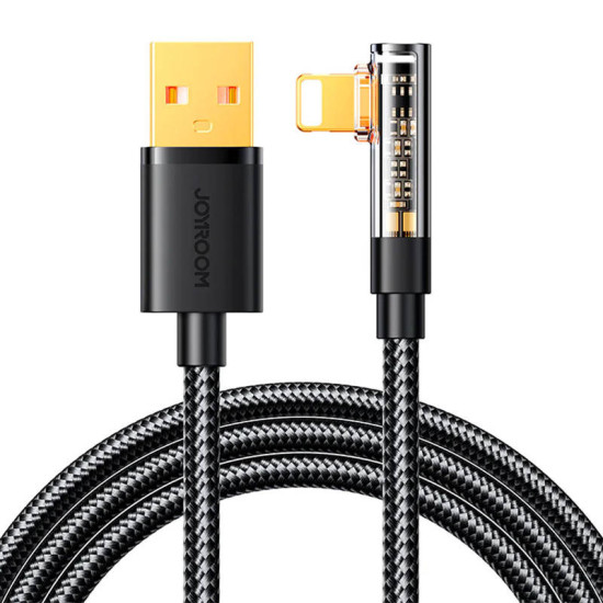 Angle Cable to USB-A / Lightning / 1.2m Joyroom S-UL012A6 (black) Angle Cable to USB-A / Lightning / 1.2m Joyroom S-UL012A6 (black)