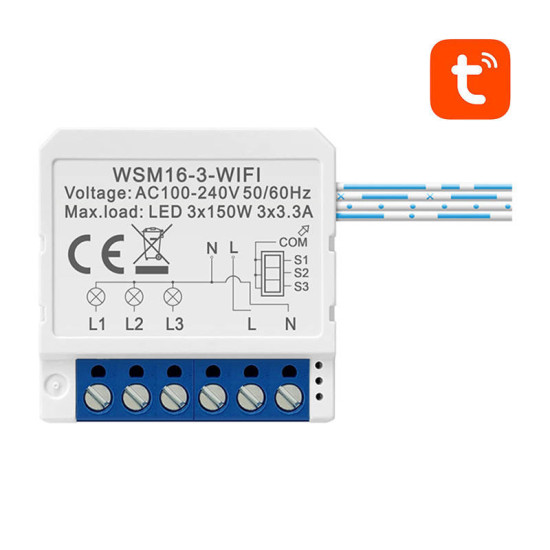 Avatto Έξυπνος Ενδιάμεσος Διακόπτης WiFi WSM16-W3 TUYA (Λευκό) Avatto Έξυπνος Ενδιάμεσος Διακόπτης WiFi WSM16-W3 TUYA (Λευκό)