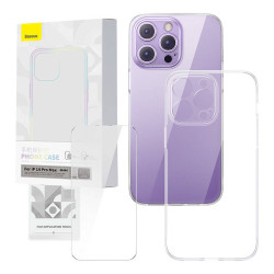 Baseus Θήκη και Προστατευτικό Οθόνης Tempered Glass Corning για iPhone 14 Pro Max (Διαφανές)