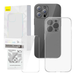 Baseus Θήκη και Προστατευτικό Οθόνης Tempered Glass Corning για iPhone 12 Pro (Διαφανές)
