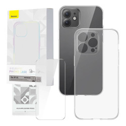 Baseus Θήκη και Προστατευτικό Οθόνης Tempered Glass Corning για iPhone 12 (Διαφανές)