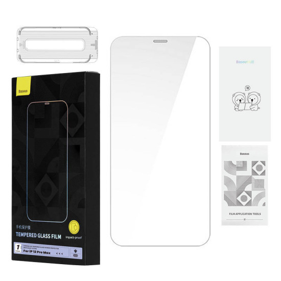 Baseus Προστατευτικό Οθόνης Tempered Glass 0.4mm για iPhone 12 Pro Max (Διαφανές) Baseus Προστατευτικό Οθόνης Tempered Glass 0.4mm για iPhone 12 Pro Max (Διαφανές)