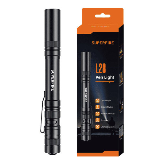 Φακός Superfire L28 – 121 lm, 5W, 52 μ., 5 λειτουργίες Φακός Superfire L28 – 121 lm, 5W, 52 μ., 5 λειτουργίες