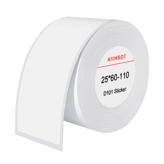 Niimbot Αυτοκόλλητες Θερμικές Ετικέτες 25x60mm, 110τμχ (Λευκό) Niimbot Αυτοκόλλητες Θερμικές Ετικέτες 25x60mm, 110τμχ (Λευκό)