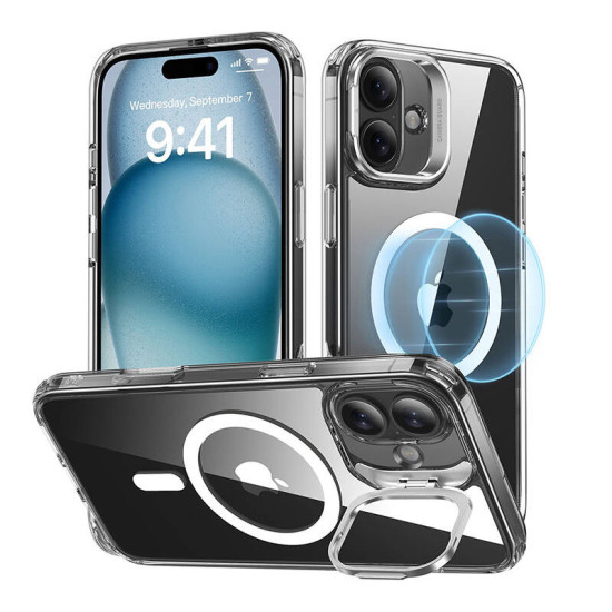 ESR Classic Hybrid case (HaloLock) with stand for iPhone 16 Plus (clear) ESR Classic Hybrid case (HaloLock) with stand for iPhone 16 Plus (clear)