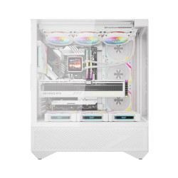 DarkFlash Computer Case DY460 White with 4 ARGB fans