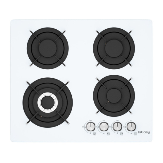 IsEasy Four-head glass gas stove-white style MGBG-604B
