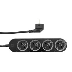 Smart 12A Shelly Power Strip 4 Gen4 Zigbee/Matter power strip black
