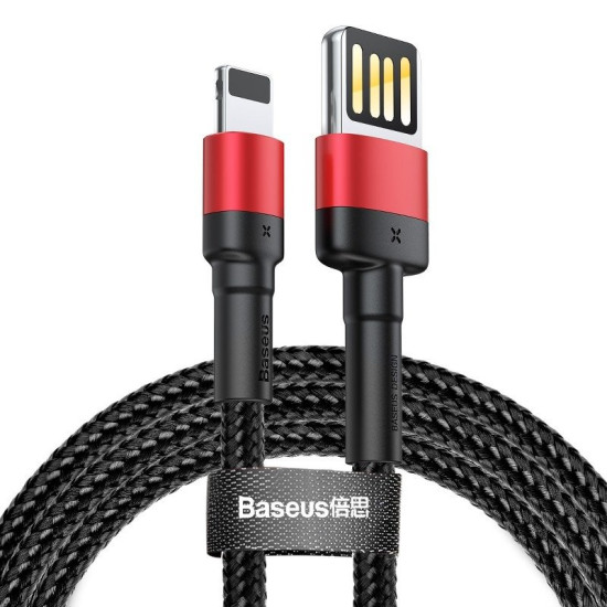 Baseus Καλώδιο USB σε Lightning Cafule Διπλής Όψης 2.4A 1m (Μαύρο/Κόκκινο) Baseus Καλώδιο USB σε Lightning Cafule Διπλής Όψης 2.4A 1m (Μαύρο/Κόκκινο)