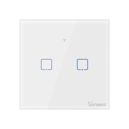 Sonoff Έξυπνος Διακόπτης Χωνευτός WiFi T0 EU TX (2 καναλιών) (Λευκό) Sonoff Έξυπνος Διακόπτης Χωνευτός WiFi T0 EU TX (2 καναλιών) (Λευκό)