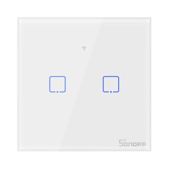Sonoff Έξυπνος Διακόπτης WiFi & RF 433 T1 EU TX (2 καναλιών) (Λευκό) Sonoff Έξυπνος Διακόπτης WiFi & RF 433 T1 EU TX (2 καναλιών) (Λευκό)