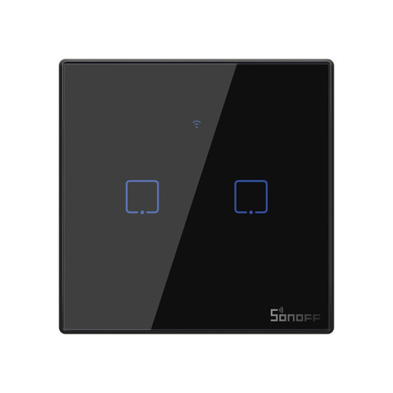 Sonoff Έξυπνος Διακόπτης Χωνευτός WiFi + RF 433 T2 EU TX (2 καναλιών) (Μαύρο) Sonoff Έξυπνος Διακόπτης Χωνευτός WiFi + RF 433 T2 EU TX (2 καναλιών) (Μαύρο)