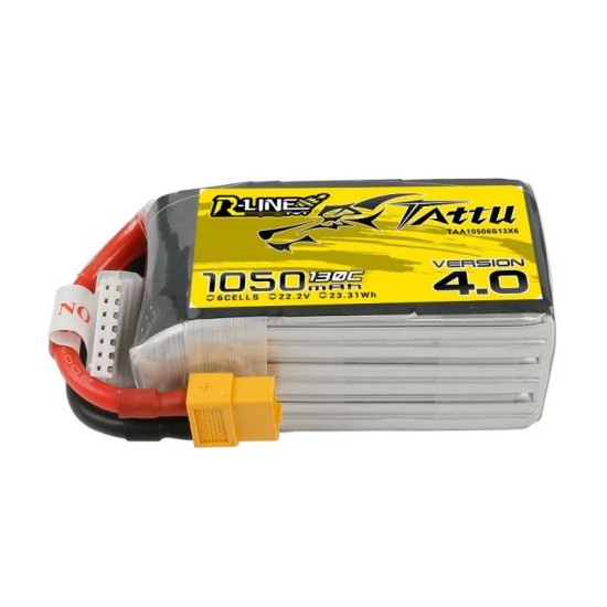 Tattu R-Line 4.0 1050mAh 22.2V 130C 6S1P XT60 Battery Tattu R-Line 4.0 1050mAh 22.2V 130C 6S1P XT60 Battery
