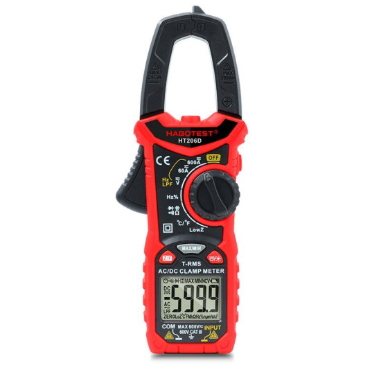 Habotest Ψηφιακή Αμπεροτσιμπίδα HT206D True RMS , NCV, LPF (Κόκκινο) Habotest Ψηφιακή Αμπεροτσιμπίδα HT206D True RMS , NCV, LPF (Κόκκινο)