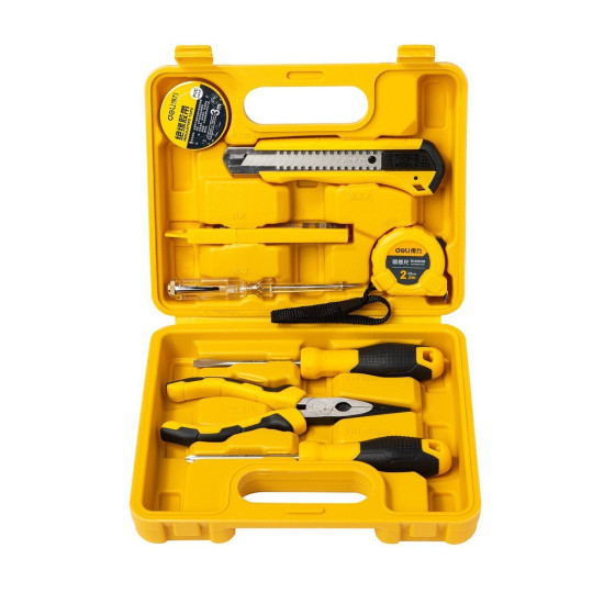 Deli Tools Σετ Εργαλείων με Θήκη EDL1008J, 8τμχ (Κίτρινο) Deli Tools Σετ Εργαλείων με Θήκη EDL1008J, 8τμχ (Κίτρινο)