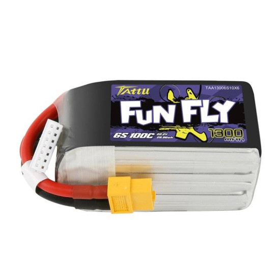 Battery Tattu Funfly 1300mAh 22,2V 100C 6S1P XT60 Battery Tattu Funfly 1300mAh 22,2V 100C 6S1P XT60
