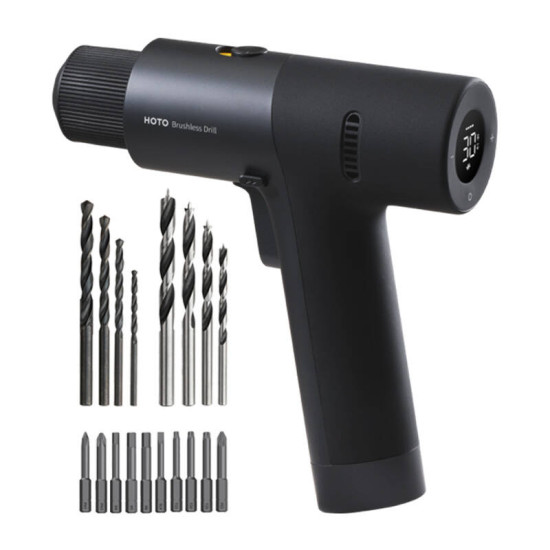 HOTO Φορητό Τρυπάνι/Κατσαβίδι Brushless QWLDZ001 12V (Μαύρο) HOTO Φορητό Τρυπάνι/Κατσαβίδι Brushless QWLDZ001 12V (Μαύρο)