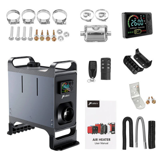 Parking heater HCALORY HC-A02, 8 kW, Diesel, Bluetooth (gray) Parking heater HCALORY HC-A02, 8 kW, Diesel, Bluetooth (gray)