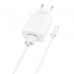 Foneng EU28 network charger, 1xUSB, QC 3.0 + Micro USB cable