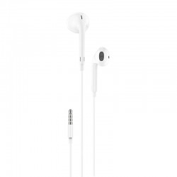 In-ear headphones, wired Foneng T34, mini jack 3.5mm, remote control (white)