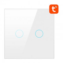 Avatto Έξυπνος Διακόπτης Χωνευτός WiFi TS02-EU-W2 (Aller-Retour) TUYA (Λευκό)