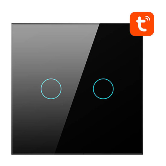 Smart Light Switch WiFi Avatto TS02-EU-B2 2 way (black) Smart Light Switch WiFi Avatto TS02-EU-B2 2 way (black)