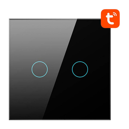 Smart Light Switch ZigBee Avatto LZTS02-EU-B2 2 Way No Neutral TUYA (black) Smart Light Switch ZigBee Avatto LZTS02-EU-B2 2 Way No Neutral TUYA (black)