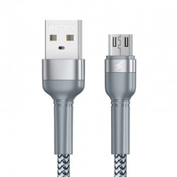 Remax Καλώδιο MicroUSB Jany Alloy, 1m, 2.4A (Ασημί)