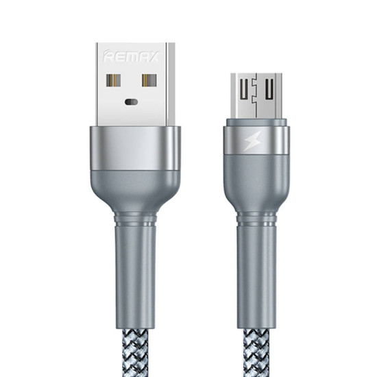 Remax Καλώδιο MicroUSB Jany Alloy, 1m, 2.4A (Ασημί) Remax Καλώδιο MicroUSB Jany Alloy, 1m, 2.4A (Ασημί)