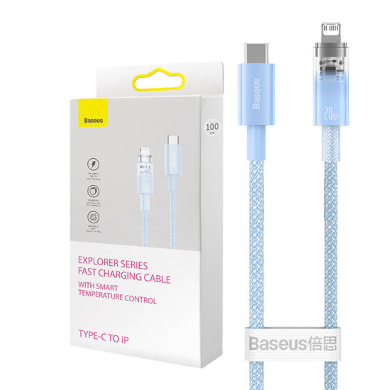 Baseus Καλώδιο USB-C σε Lightning Explorer Series, 20W, 1m (Γαλάζιο) Baseus Καλώδιο USB-C σε Lightning Explorer Series, 20W, 1m (Γαλάζιο)