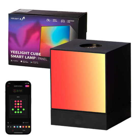 Yeelight Διακοσμητικό Φωτιστικό Cube Light Gaming Lamp Panel με Βάση (Μαύρο) Yeelight Διακοσμητικό Φωτιστικό Cube Light Gaming Lamp Panel με Βάση (Μαύρο)
