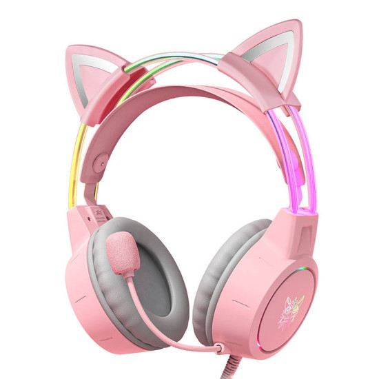 ONIKUMA Ακουστικά Gaming X15Pro με Αυτιά Γάτας (Ροζ) ONIKUMA Ακουστικά Gaming X15Pro με Αυτιά Γάτας (Ροζ)
