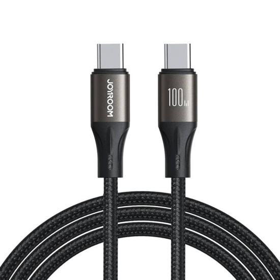 Cable Joyroom Light-Speed USB-C to USB-C SA25-CC5 , 100W , 1.2m (black) Cable Joyroom Light-Speed USB-C to USB-C SA25-CC5 , 100W , 1.2m (black)