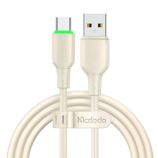 USB to USB-C Cable Mcdodo CA-4750 with LED light 1.2m (beige) USB to USB-C Cable Mcdodo CA-4750 with LED light 1.2m (beige)