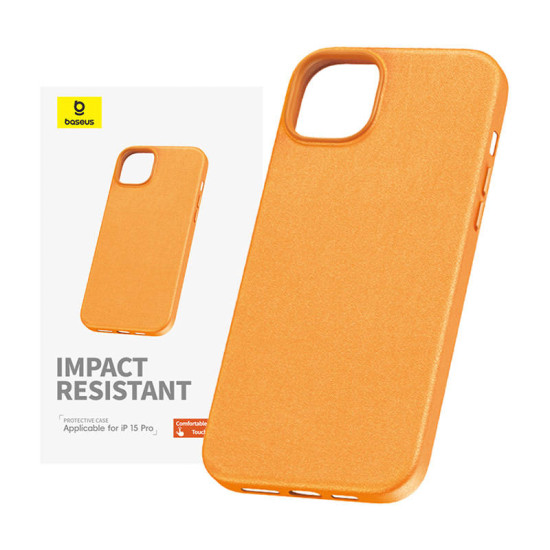 Baseus Θήκη Τηλεφώνου Fauxther Series για iPhone 15 ProMax (Πορτοκαλί) Baseus Θήκη Τηλεφώνου Fauxther Series για iPhone 15 ProMax (Πορτοκαλί)