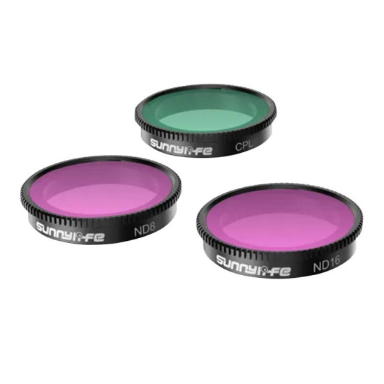 Set of 3 filters CPL+ND8+ND16 Sunnylife for Insta360 GO 3/2 Set of 3 filters CPL+ND8+ND16 Sunnylife for Insta360 GO 3/2