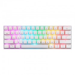 Motospeed Μηχανικό Πληκτρολόγιο Ασύρματο SK62 Blue Switches (Λευκό)