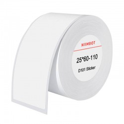 Niimbot Αυτοκόλλητες Θερμικές Ετικέτες 25x60mm, 110τμχ (Λευκό)