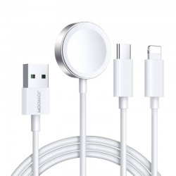 Μαγνητικός φορτιστής Apple Watch Joyroom S-IW008 Lightning + USB-C 5V 1.2m (Λευκό)