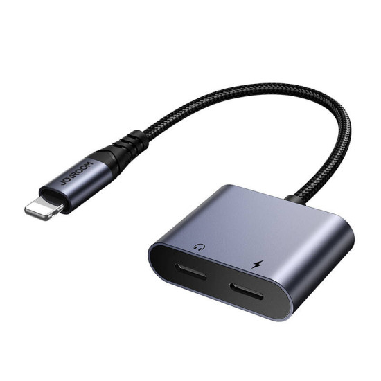 2-in-1 Audio adapter Joyroom SY-L02 Lightning to Double Lightning (black) 2-in-1 Audio adapter Joyroom SY-L02 Lightning to Double Lightning (black)