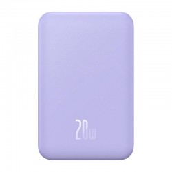 Baseus Powerbank Magnetic Mini 5000mAh, USB-C 20W (Λιλά)