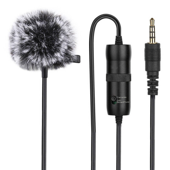 Microphone with a clip PULUZ 3.5mm Jack 6m Microphone with a clip PULUZ 3.5mm Jack 6m