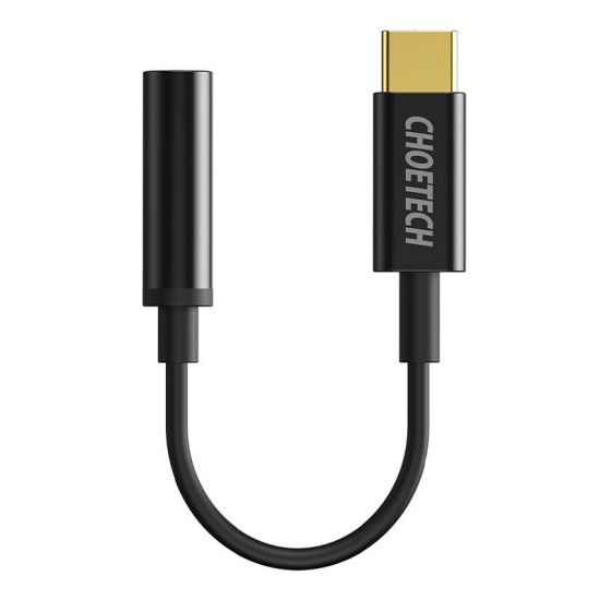 Adapter Choetech AUX003 USB-C to 3.5mm Audio Jack Adapter (black) Adapter Choetech AUX003 USB-C to 3.5mm Audio Jack Adapter (black)